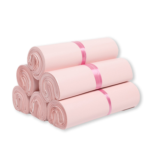 50Pc Pack 20x31 Cms Self-seal Adhesive Courier Storage Bags Mailer Postal Shipping Mailing Bags Pink Matt - Willow