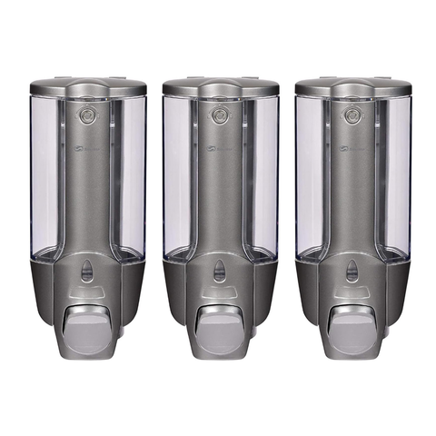 Silvinia Plastic Manual Soap Dispenser 3Pc Pack