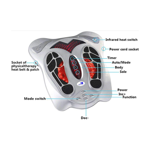 Foot Massager, Shiatsu Infrared Magnetic Wave Stimulator with 25 Modes, 99 Intensity Levels