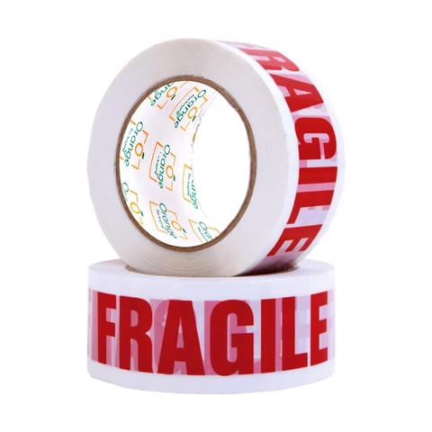 Willow Fragile Tape for Packing Boxes, 5 Rolls, 48mmx150m