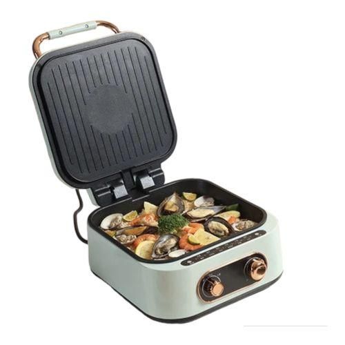 10 in 1 Electric Grill with Cooking Pot, Multifunctional Cooker, Fryer, Steamboat & Grill, 2.5 Liter Capacity, 1800 W