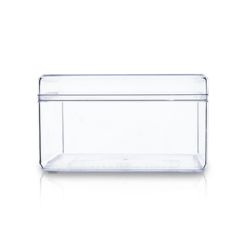 Square Plastic Container/Plastic Storage Boxes with Lids for Gifts, 50 Pc Pack (9x9x6 Cms)