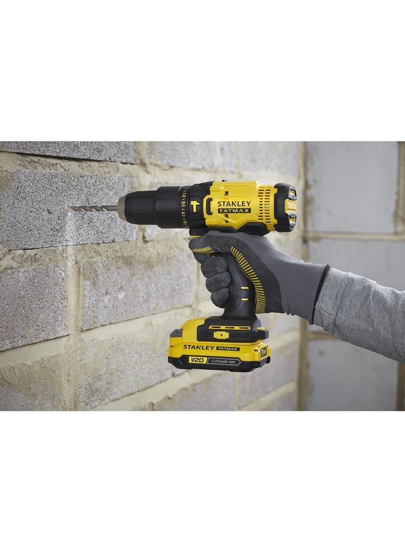 STANLEY FATMAX Cordless Brushed Hammer Drill Machine With