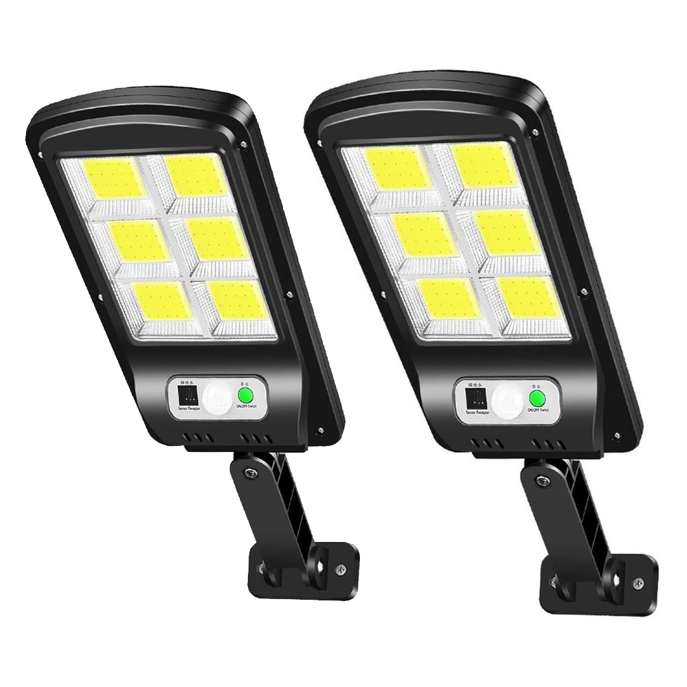 led solar street lights outdoor, 120 LED Wireless Ip65 Motion Sensor Security Wall Lighting with 3 Modes for Garden (2Pc Pack)