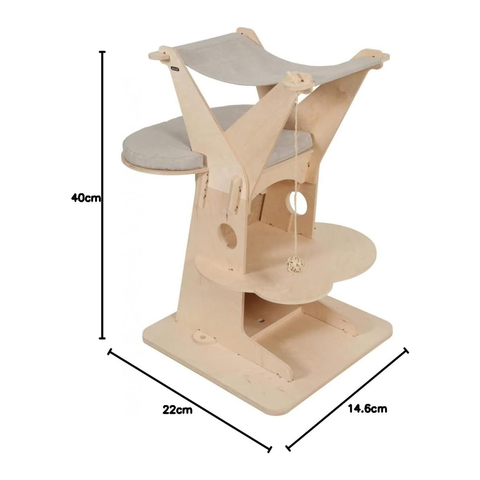 ALL FOR WAN'S LIFE Zolux Cat Lodge 5 Cat FSC Tree, Size 90 cm