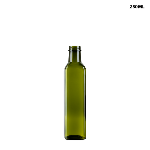 Willow 234Pcs Dark Green Square Plastic Olive Oil Bottle 500ml (1 Carton )