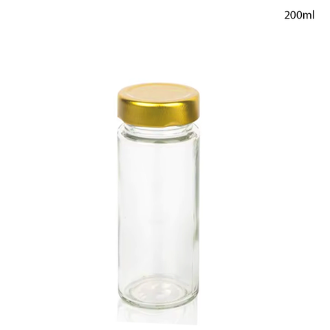 Glass Jar for Kitchen Storage with Air Tight Gold Cap 380ml (80Pcs/Ctn)