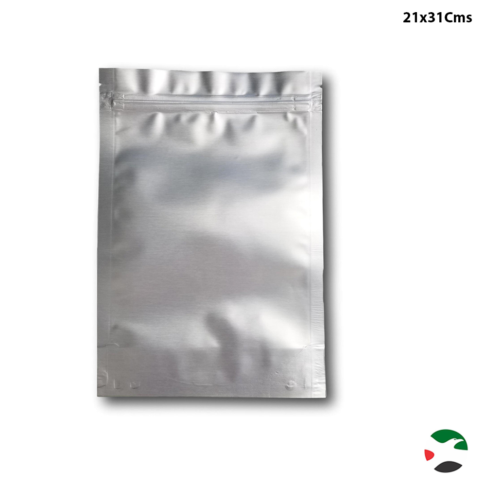 Willow Gusset Zip Seal Mylar® Bags Silver 50Pc Pack