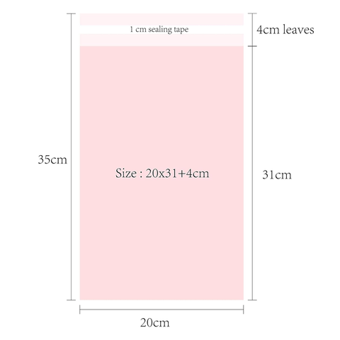 50Pc Pack 20x31 Cms Self-seal Adhesive Courier Storage Bags Mailer Postal Shipping Mailing Bags Pink Matt - Willow