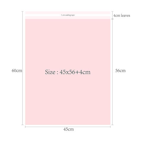 50Pc Pack 45x56 Cms Self-seal Adhesive Courier Storage Bags Mailer Postal Shipping Mailing Bags Pink Matt - Willow