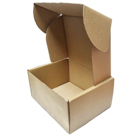 Kraft Brown Corrugated E-Flute Carton Boxes 23.5x17.5x11 Cm (100Pc Pack) - Willow
