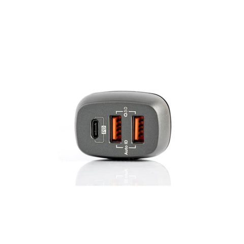 budi CC616RB 60W Dual USB-C PD and QC3.0 Car Charger - Black