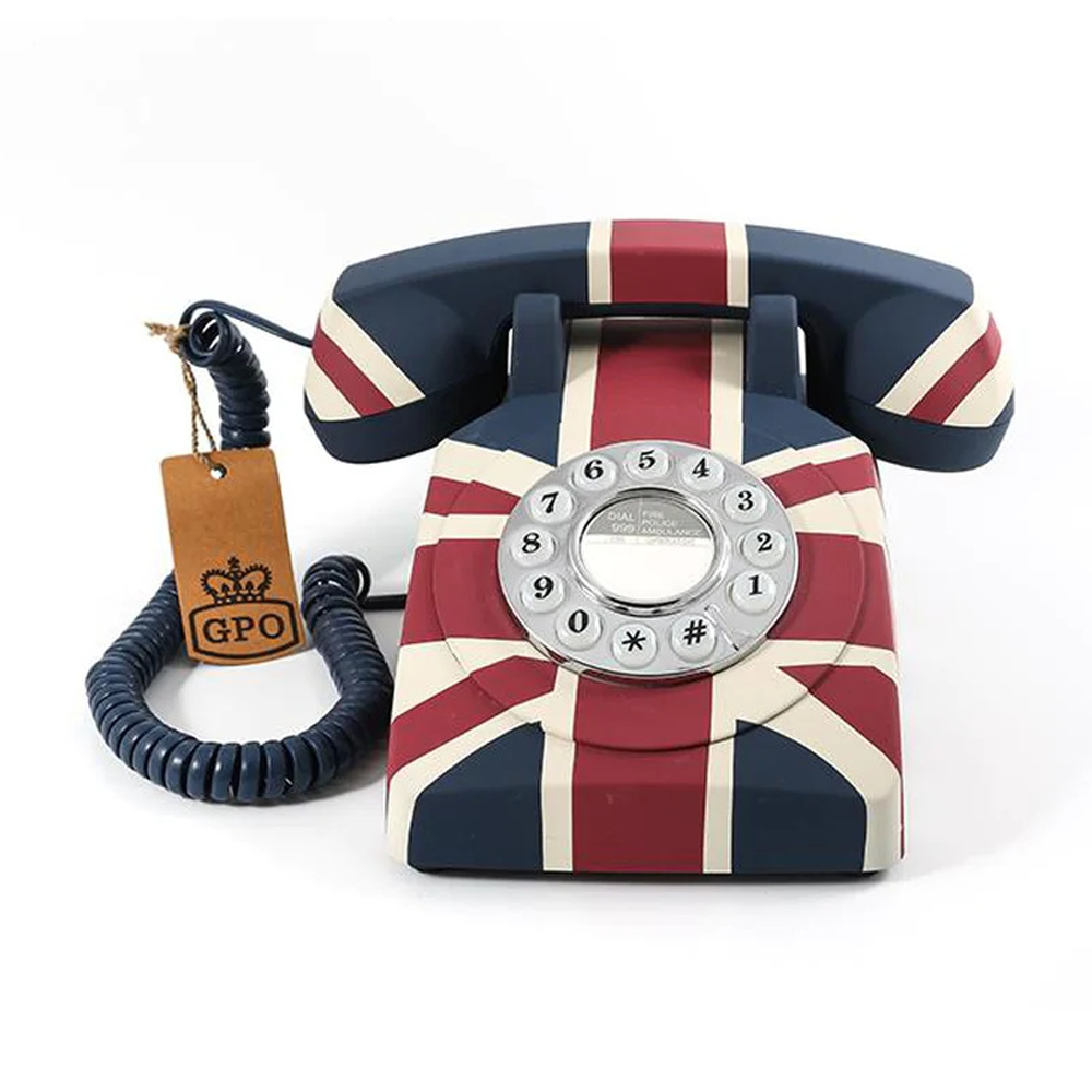 GPO Retro gpo 746 Rotary Hotel Phone UK Flag