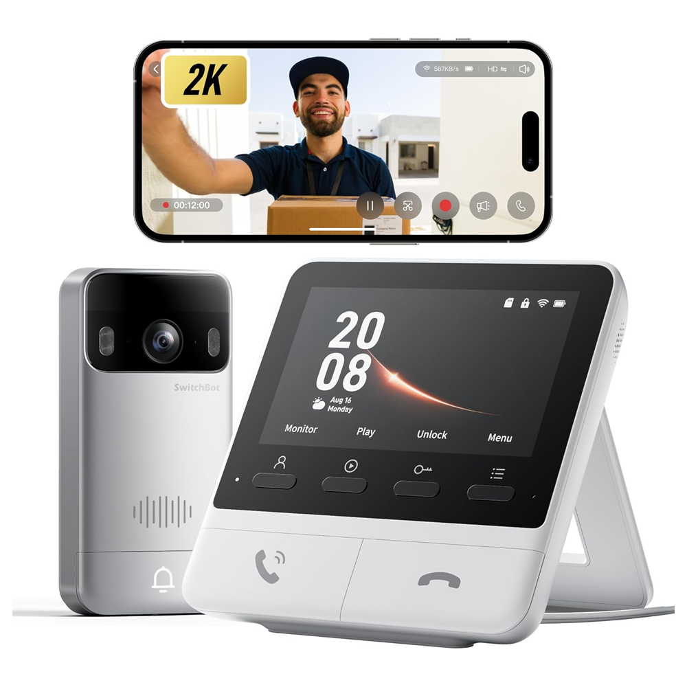 SwitchBot Video Doorbell Camera Wireless with Monitor