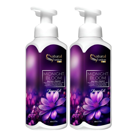 Swish Super Natural Fusion Shower Gel Triple Action for Hair Face & Body - Mid Night Bloom - 500mlx2