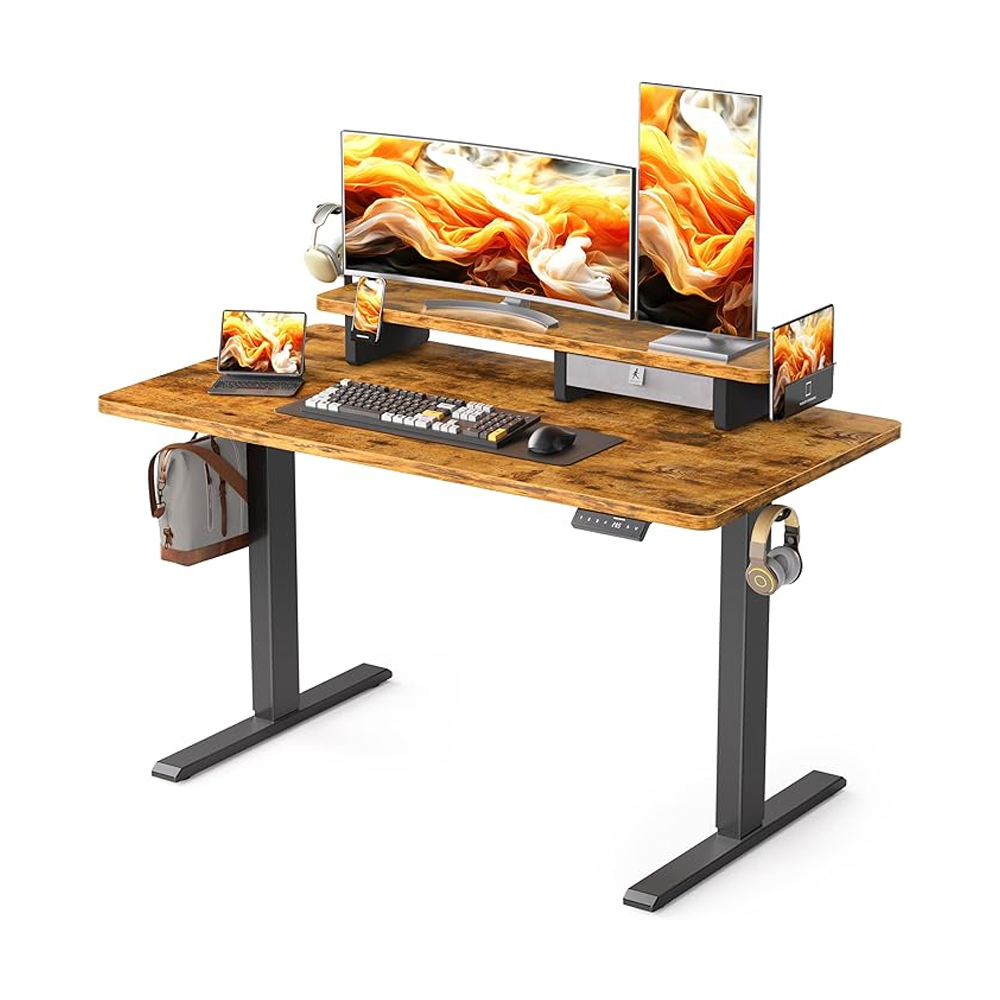 Kingsmith Electric Standing Table, 72-118 cm Height Adjustment | LED Panel Display (Wooden)