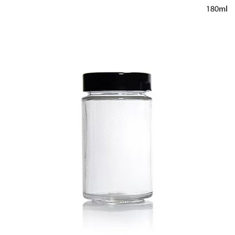 Glass Jar for Kitchen Storage with Air Tight Black Cap 100ml (120Pcs/Ctn)