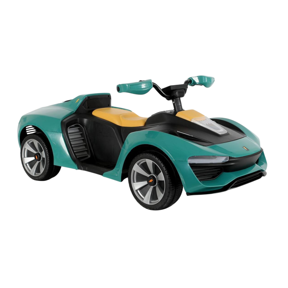 VLRA Kids Electric Ride On Sports Car, Modern Design, Luxury Supercar Style, Battery Powered Vehicle with Leather Seat 3-6years
