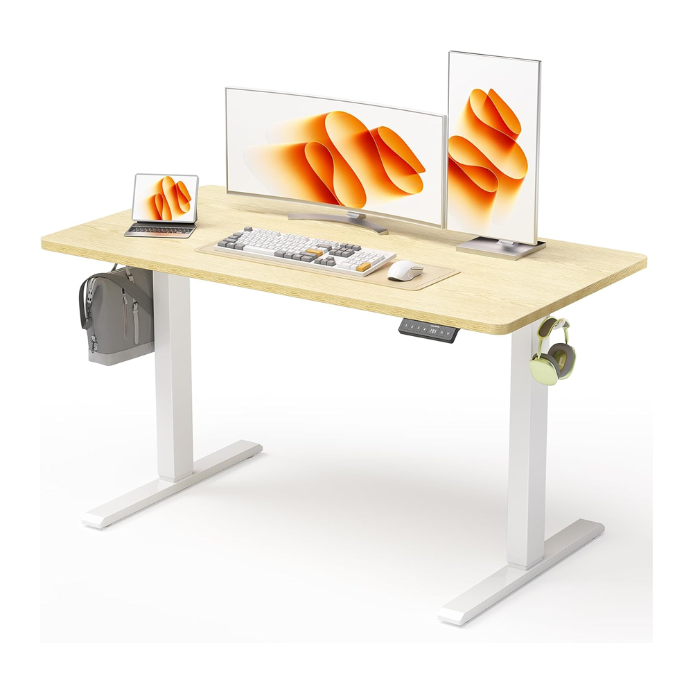 Kingsmith Electric Standing Table, 72-118 cm Height Adjustment | LED Panel Display (Oak)