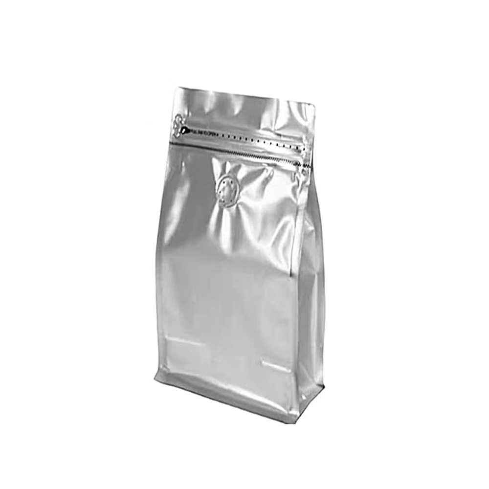 Gold Color Coffee Pouches with valve, Flat Bottom Pull Tab Zipper 500g (25 Pc Pack) - Willow