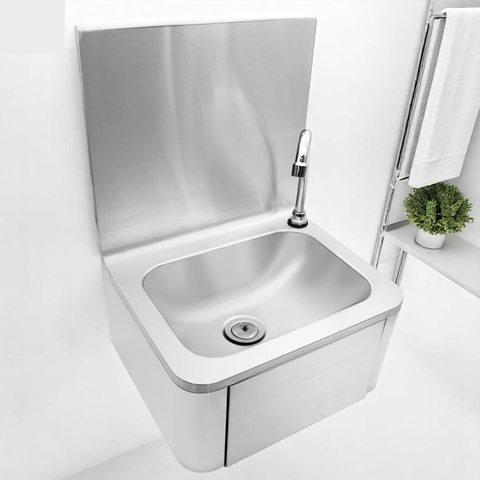 Commercial Kitchen Knee Operated Hand Wash Sink Stainless Steel Kitchen 42x36x59cm