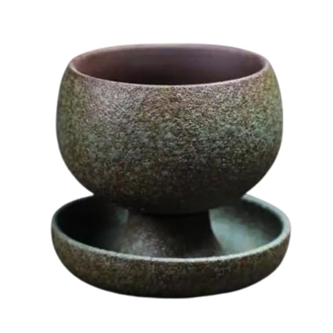 Olmecs Vintage Shine Ceramic Coffee Cup 100ml, Handmade Art design cup for coffee