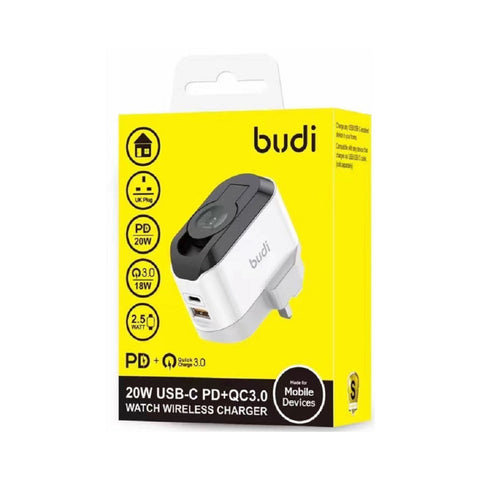 Budi 20W 3 in 1 Charger With Smart Watch Charger