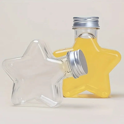 Willow 12pcs Transparent Plastic Bottle, Shaped Like a Star, 250ml plastic bottle