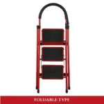 3 Step Ladder Folding Step Stool with Hand Grip Anti-Slip