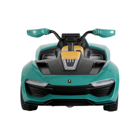 VLRA Kids Electric Ride On Sports Car, Modern Design, Luxury Supercar Style, Battery Powered Vehicle with Leather Seat 3-6years