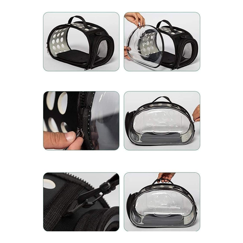 Hard Case Transparent Cat Carrying Bag - Ferribiella