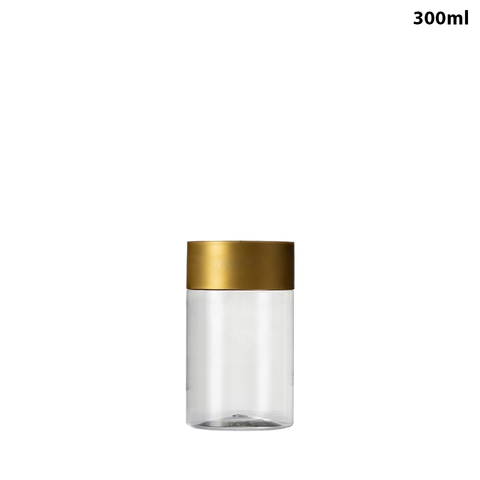 Willow Clear PET Plastic Packing Tube Bottle for Biscuits Cookies Spice & Nuts (300ML) 240 Pcs / Carton
