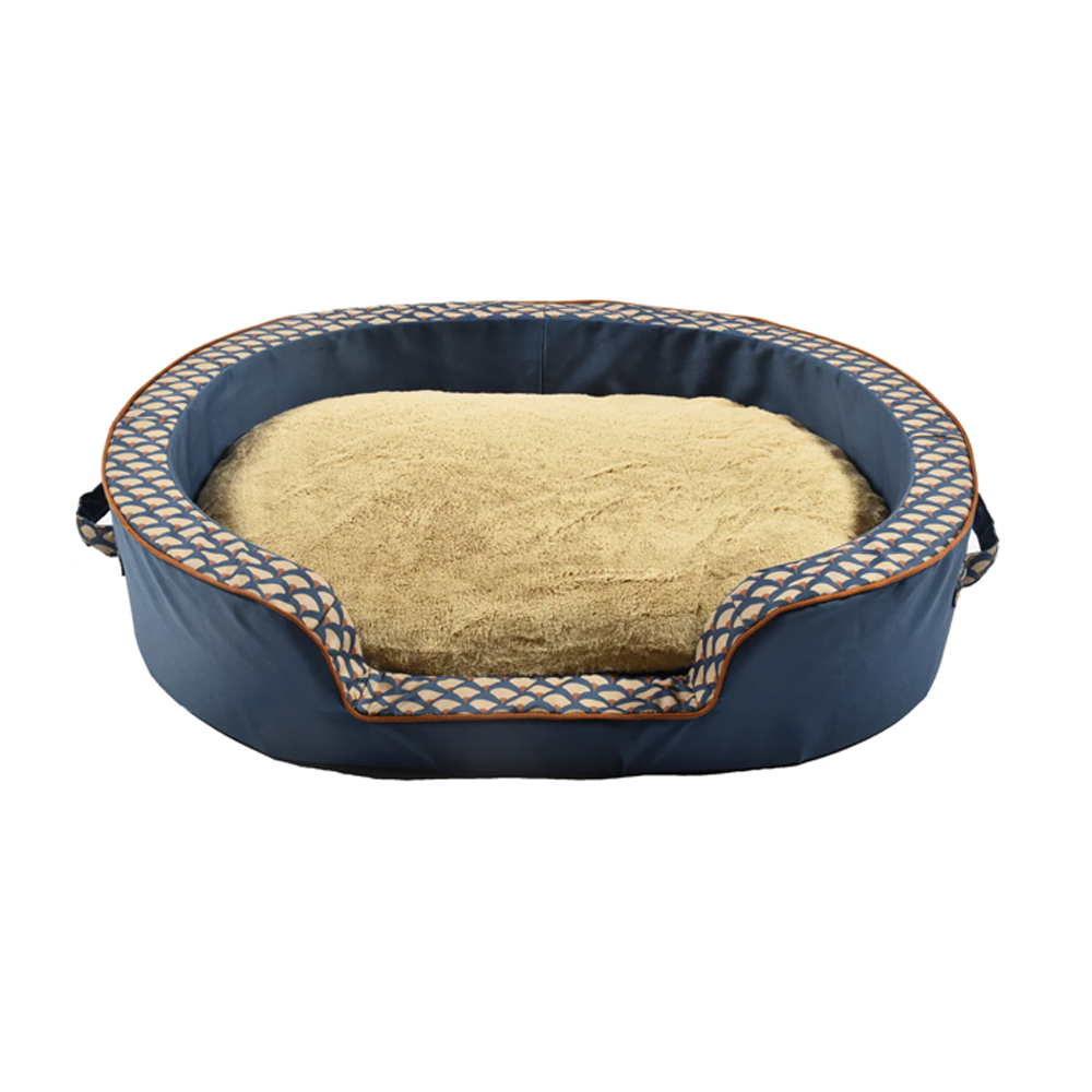 Bobby Geisha Basket Beds for Dogs and Cats - Blue / Large