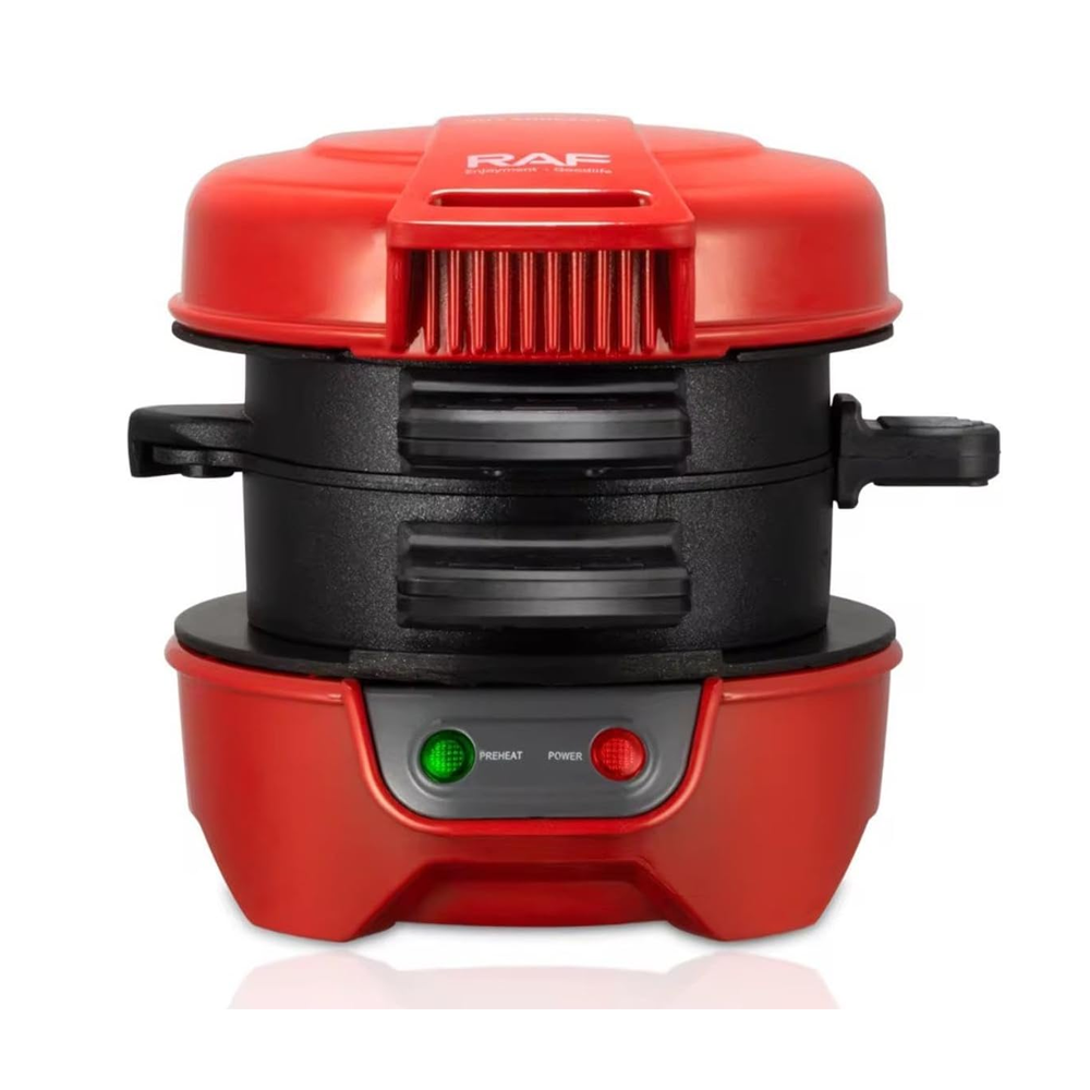 RAF Electric Burger Maker with Preheat Function, Non-Stick Cooking Surface