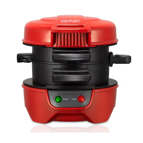 RAF Electric Burger Maker with Preheat Function, Non-Stick Cooking Surface