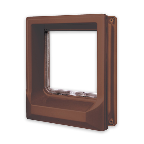 Zolux Magnetic Cat-Flap For Wooden Door - Brown