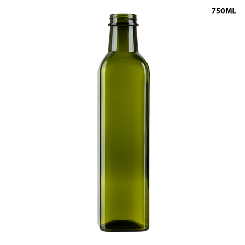 Willow 234Pcs Dark Green Square Plastic Olive Oil Bottle 500ml (1 Carton )
