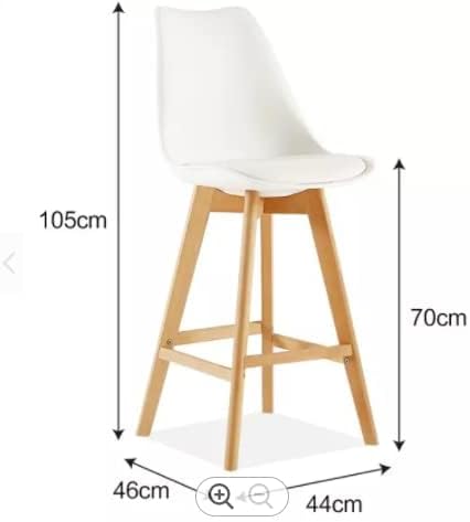 Olmecs Bar Stools Set of 2 White Office Cocktail High Chair