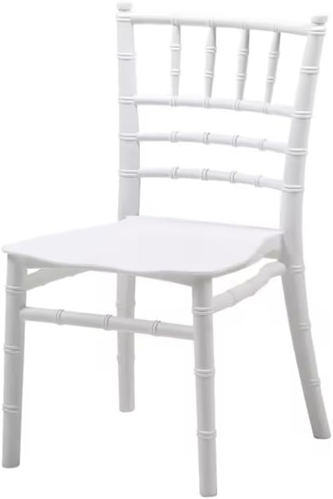 Olmecs Baby Chair Kids Plastic School Study Chair Chivari Party Chair White Bamboo Design