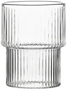 Liying Ribbed Vintage Glassware Set, 300ml 4 Pieces