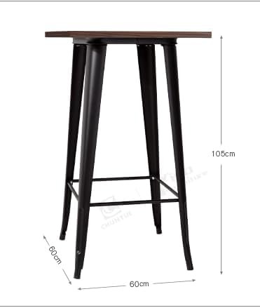 Olmecs Bar Table Round Cocktail Bistro Table for Pub (brown)
