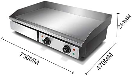 Olmecs 820 Easy Operating BBQ Griddle Full Flat Smooth Plate Electric Grill