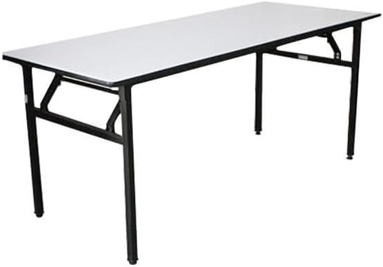 Olmecs White Portable MDF Wood Folding Table150 * 75cm for 4-6 person
