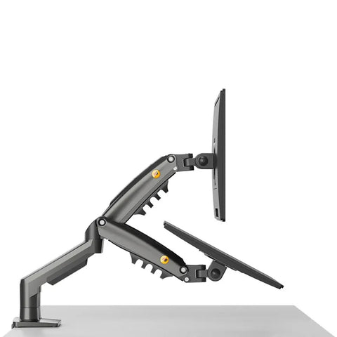 Ergonomic Gas-Spring Multifunctional Desk Mount - F160 Two 17-27 Inch Screens