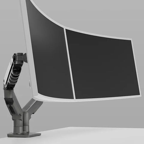 Ergonomic Gas-Spring Multifunctional Desk Mount - F160 Two 17-27 Inch Screens