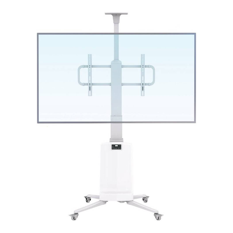 Motorized Versatile Professional Mobile Cart for Extra Large TV Smart Board and Video Conference Room Solution
