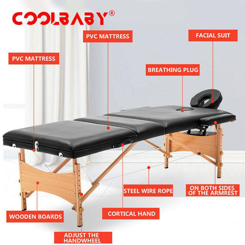 Portable Fitness Massage Table - Professional Adjustable Folding Bed for Ultimate Relaxation Time