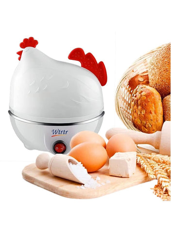 Electric Egg Cooker, White Egg Steamer, Egg Cooker, 7 Egg Volume