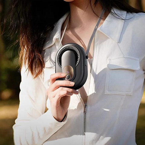 4-Speed Hanging Waist & Neck Fan with Digital Display