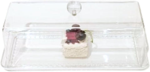 Liying Rectangular Cake Tray With Acrylic Display Cover Lid